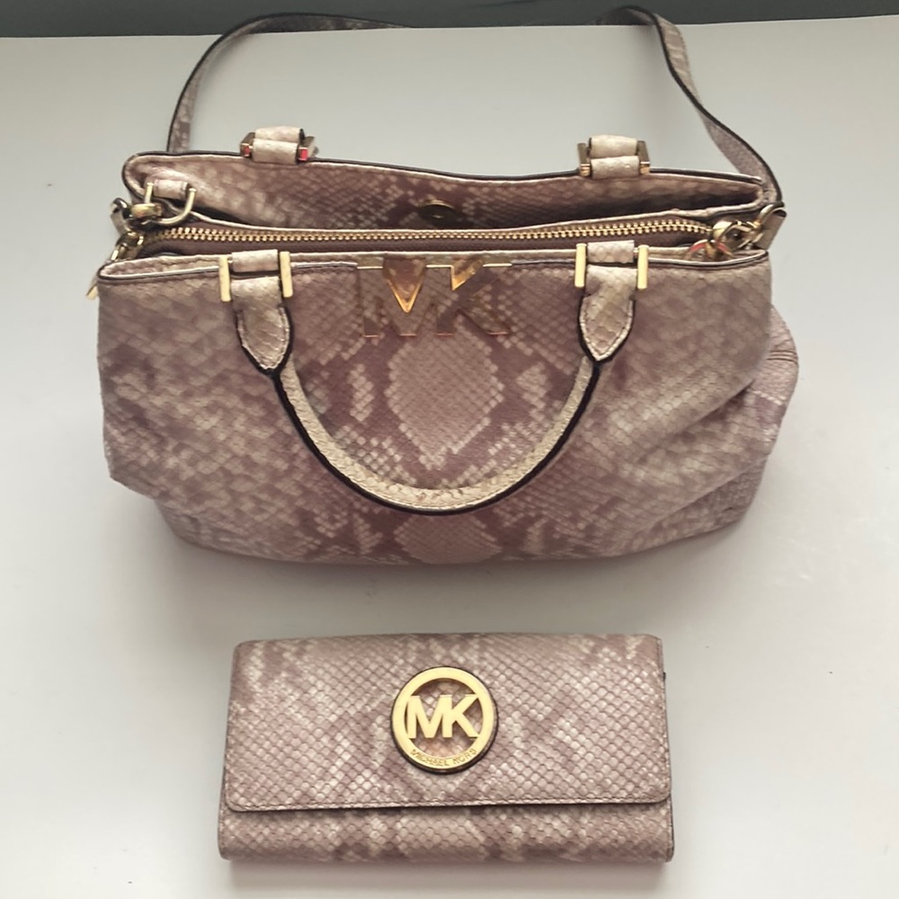 Michael Kors Python Bag And Wallet - image 1